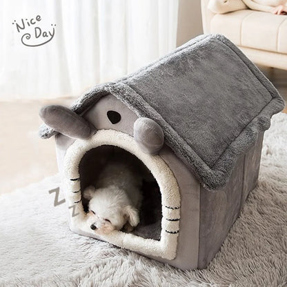 Cat House Bed Foldable Pet Sleeping Bed